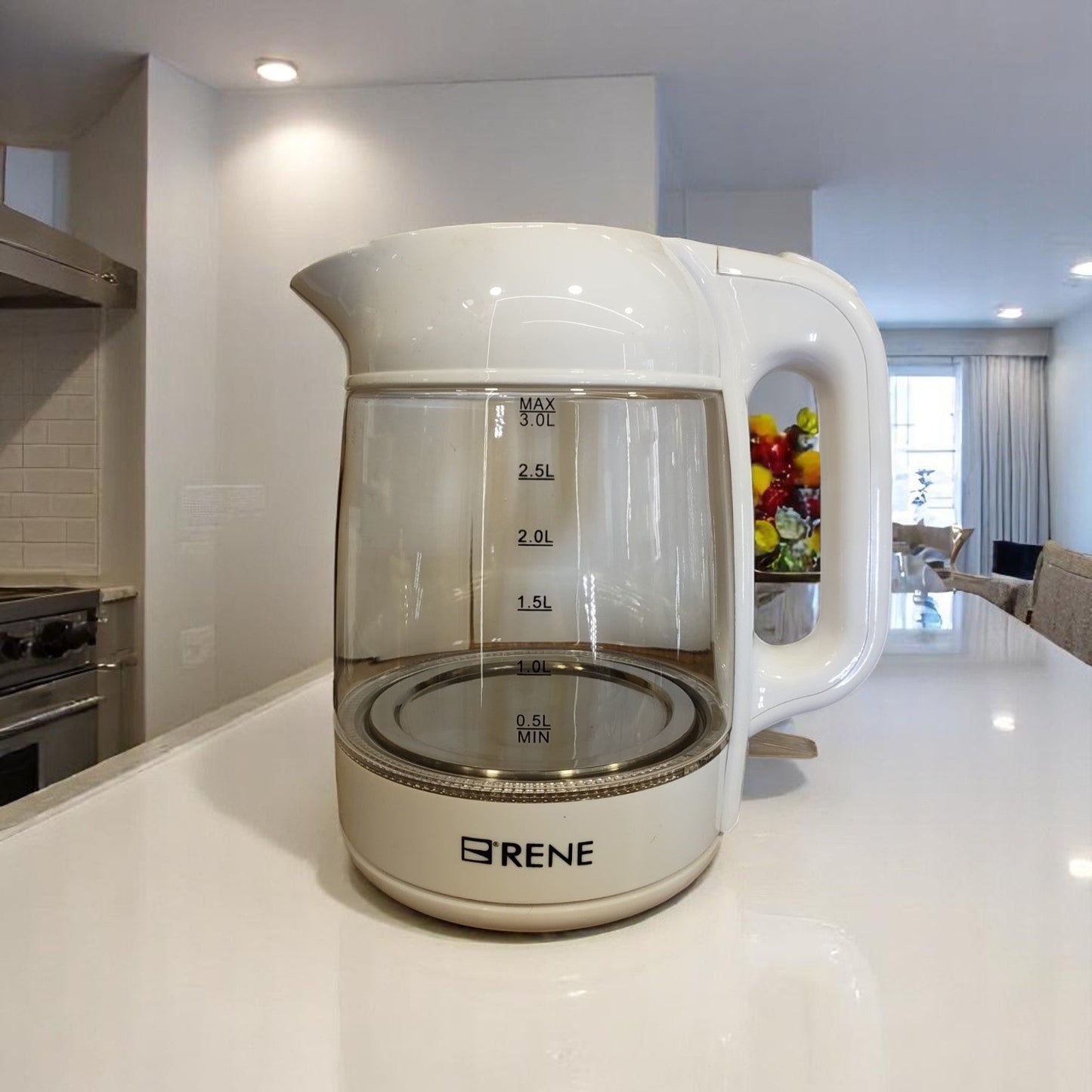 Rene RTM 1707 Tea Maker Pro – 3.0L Electric Kettle with 1.0L Teapot, 2000W, Keep Warm & Double Heat Function Afaq Al Naseem LLC.