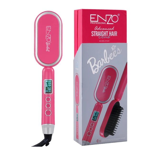 ENZO EN-4102X Professional Hair Straightening Comb – Rapid Heating with Ceramic Coating and Adjustable Temperature