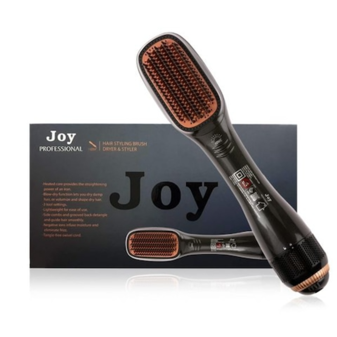 Joy Hair Styling Brush – 2-in-1 Hot Air Brush for Volumizing, Straightening & Curling