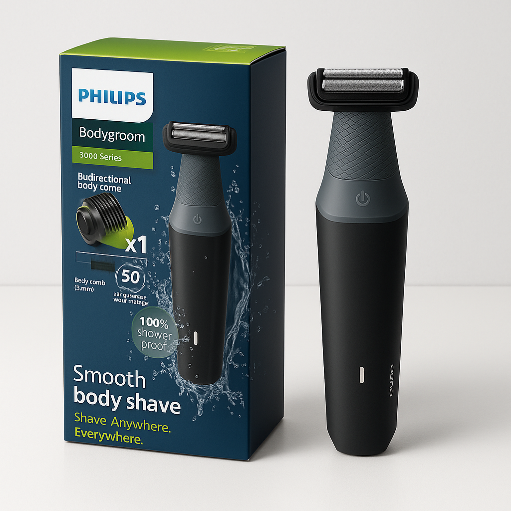 Philips Bodygroom Series 3000 BG3017/01 – Showerproof Body and Groin Trimmer for Men