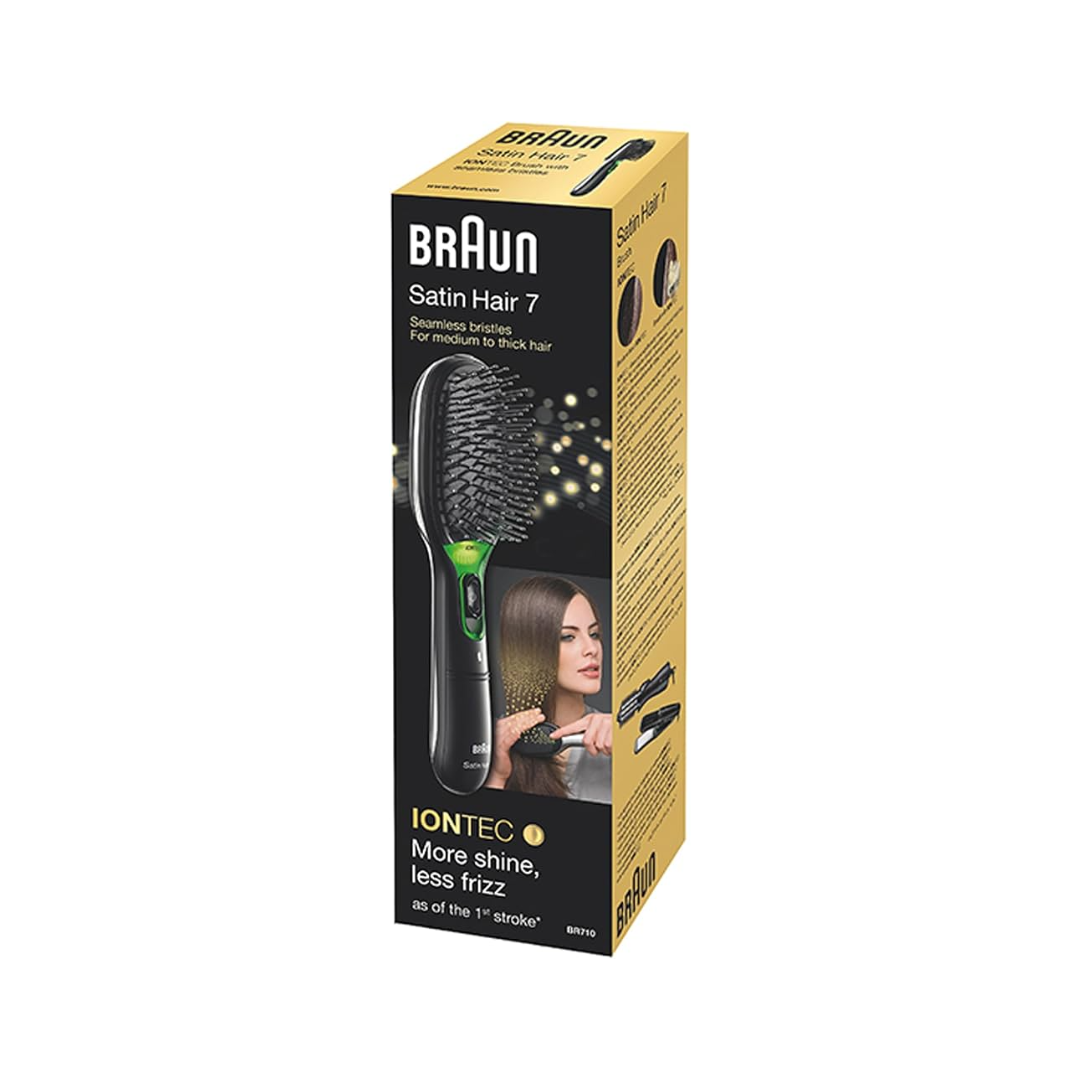Braun BR710 Satin Hair Brush – IONTEC Technology for Smooth, Shiny Hair