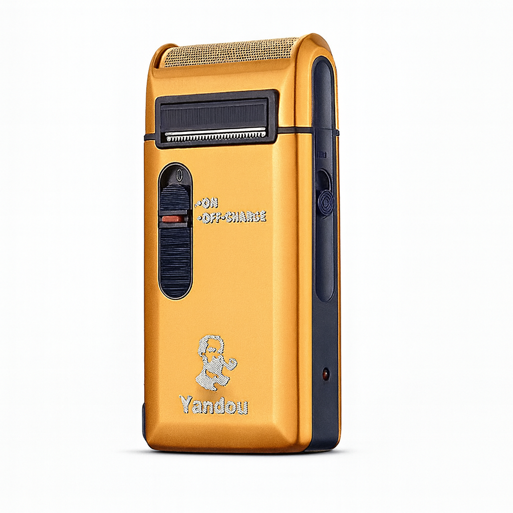 Yandou SV-316U Gold Rechargeable Electric Shaver – Compact 2-in-1 Foil Shaver and Trimmer