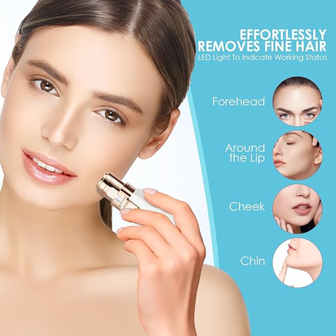 Rechargeable 2-in-1 Eyebrow Trimmer & Facial Hair Remover