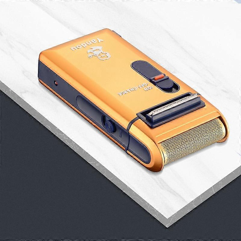 Yandou SV-316U Gold Rechargeable Electric Shaver – Compact 2‑in‑1 Foil Groomer