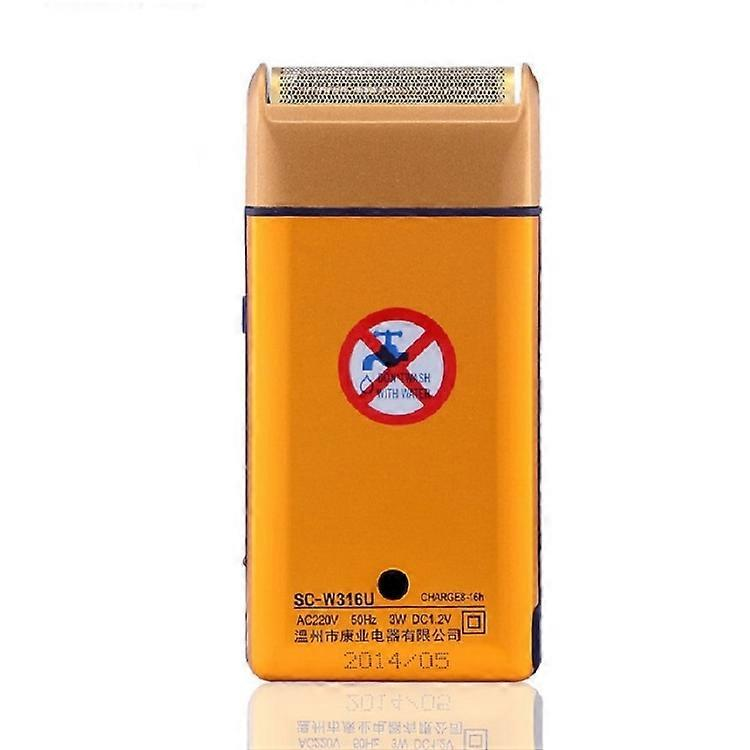 Yandou SV-316U Gold Rechargeable Electric Shaver – Compact 2‑in‑1 Foil Groomer