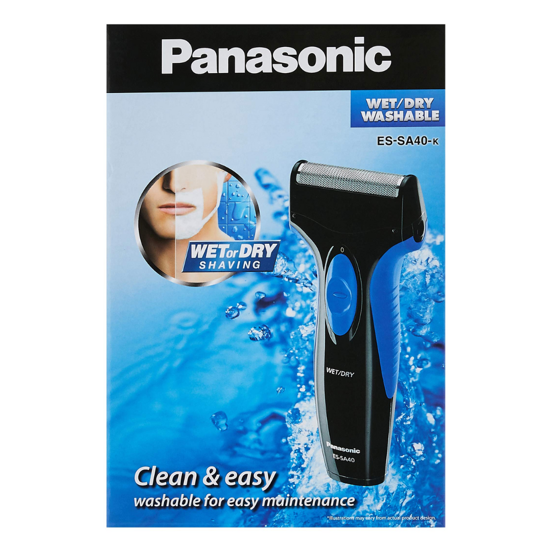 Panasonic ES-SA40-K Pro Curve Wet & Dry Rechargeable Electric Shaver in black and blue