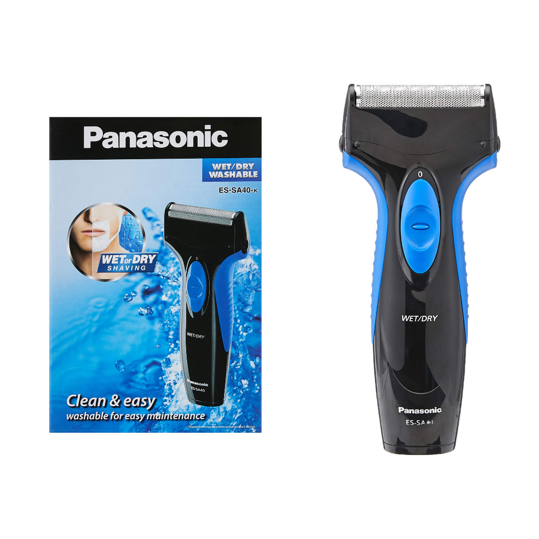 Panasonic ES-SA40-K Pro Curve Wet & Dry Rechargeable Electric Shaver in black and blue