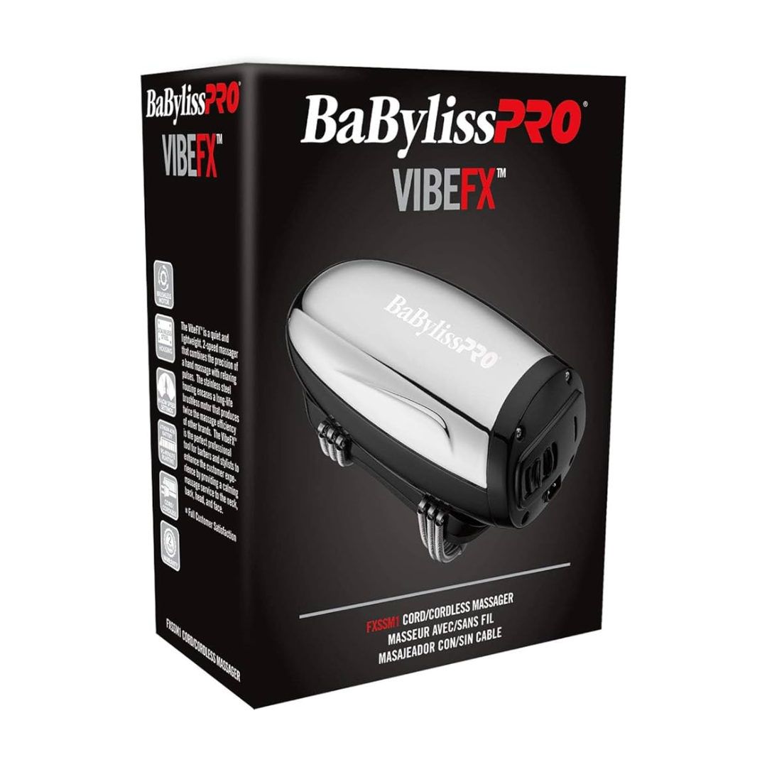 BaBylissPRO VIBEFX Cord/Cordless Massager – Professional Handheld Vibrating Massager
