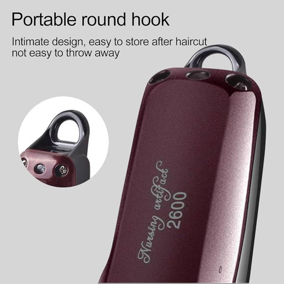 Kemei KM-2600 Professional Cordless Hair Clipper – 9W Motor, 120-Min Runtime, Adjustable Blade