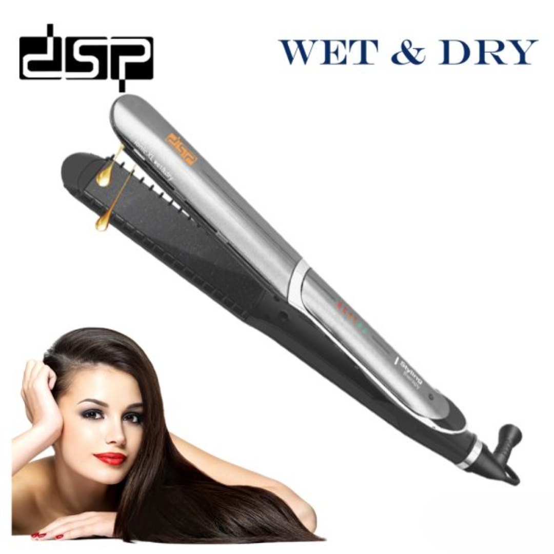 D.S.P 10029 Hair Straightener – Ceramic Flat Iron with Adjustable Temperature & Fast Heat-Up