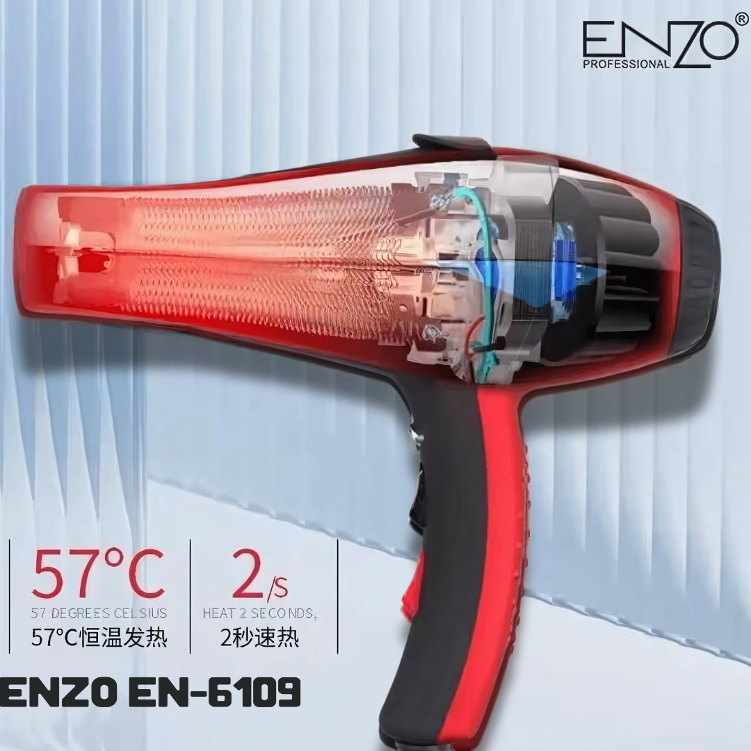 ENZO EN-6109 Professional Hair Dryer – 8000W High-Power Ionic Blow Dryer with Adjustable Heat & Speed Settings