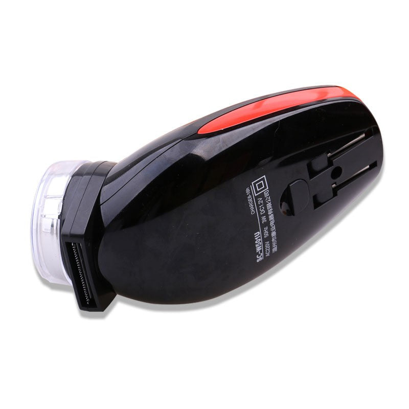Yandou SC-501 Rechargeable Electric Shaver – Black with Red Accents