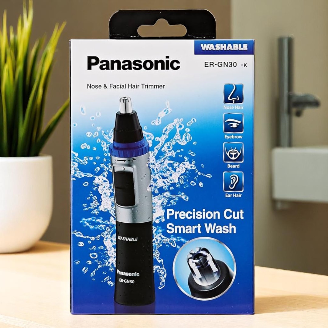 Panasonic ER‑GN30‑K nose and ear trimmer – wet‑dry dual‑edge blade