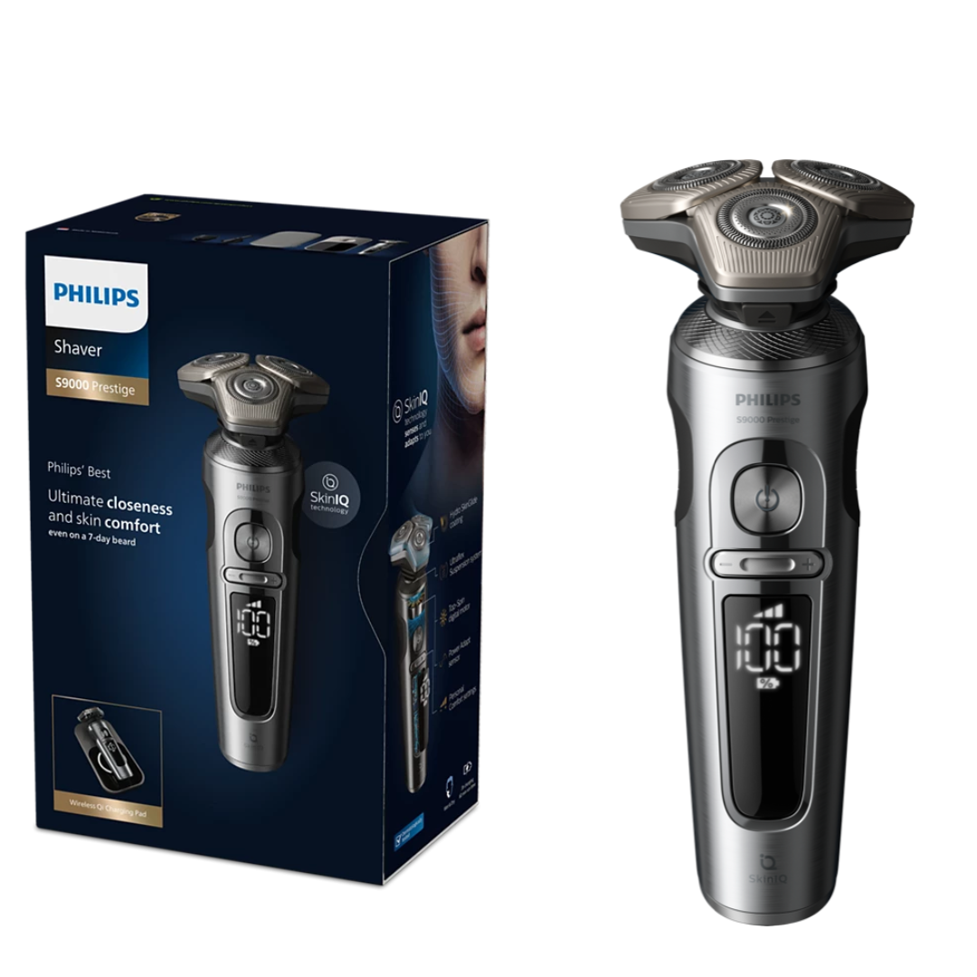Philips SP9871/22 S9000 Prestige Wet & Dry Electric Shaver – SkinIQ Technology, Qi Charging