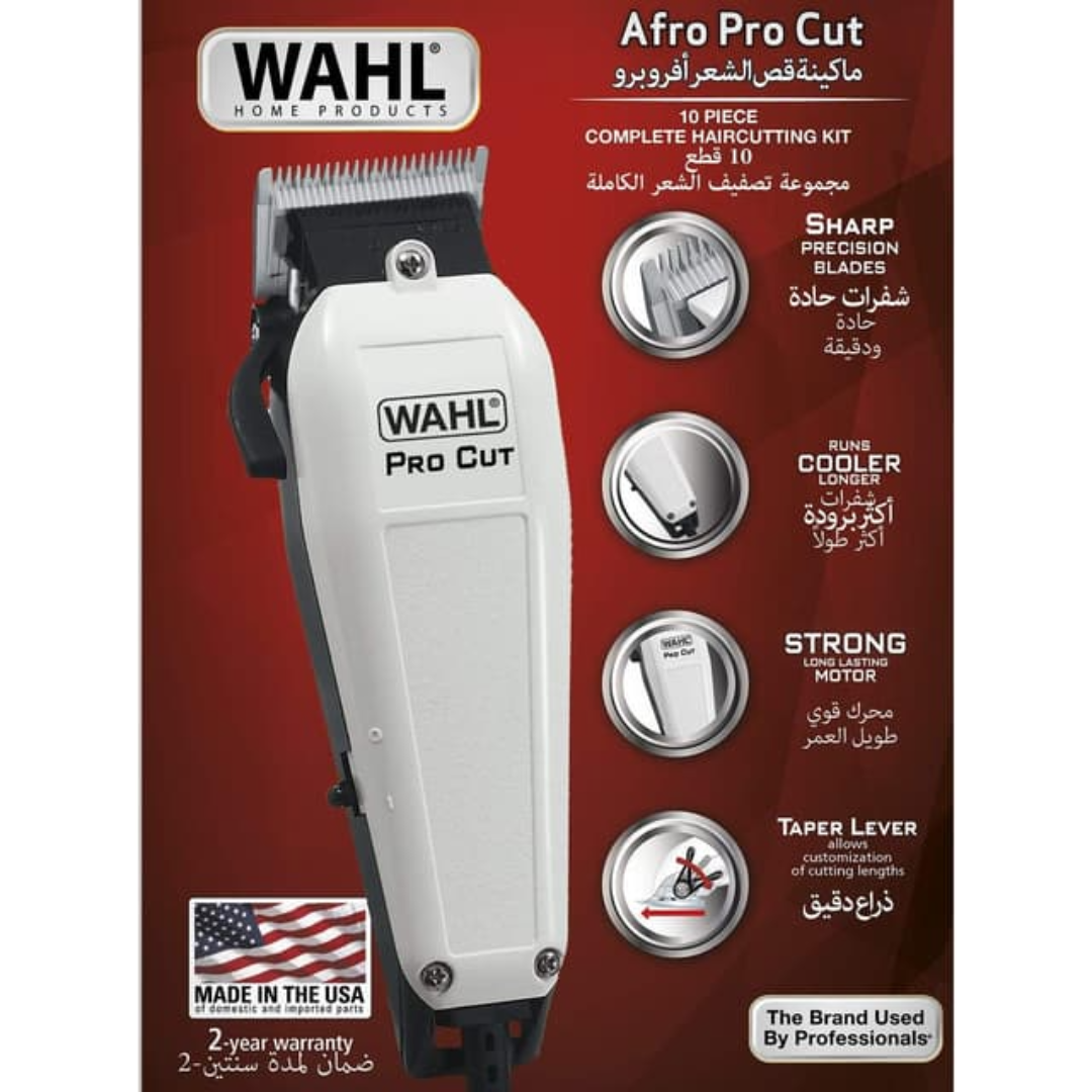 Wahl Afro Pro Cut Hair Clipper – Model 9247-1627 – Corded Professional Clipper for All Hair Types