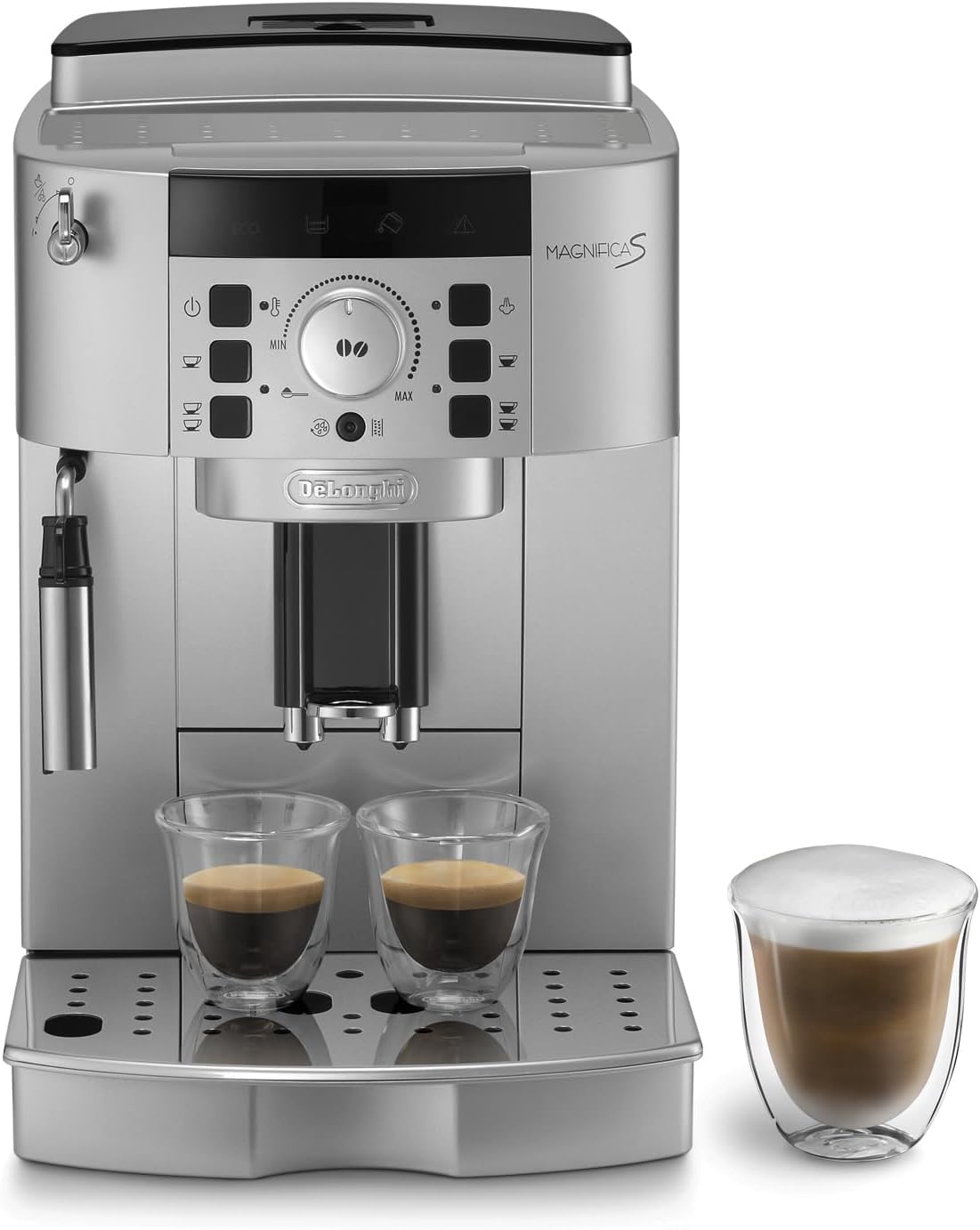 De'Longhi Fully Automatic Coffee Machine MAGNIFICA START Bean to Cup Espresso Machine, 6+ Functions for Espresso, Americano, Cappuccino, Latte, Macchiato & More Recipes ECAM220.60.B (Made in Europe)