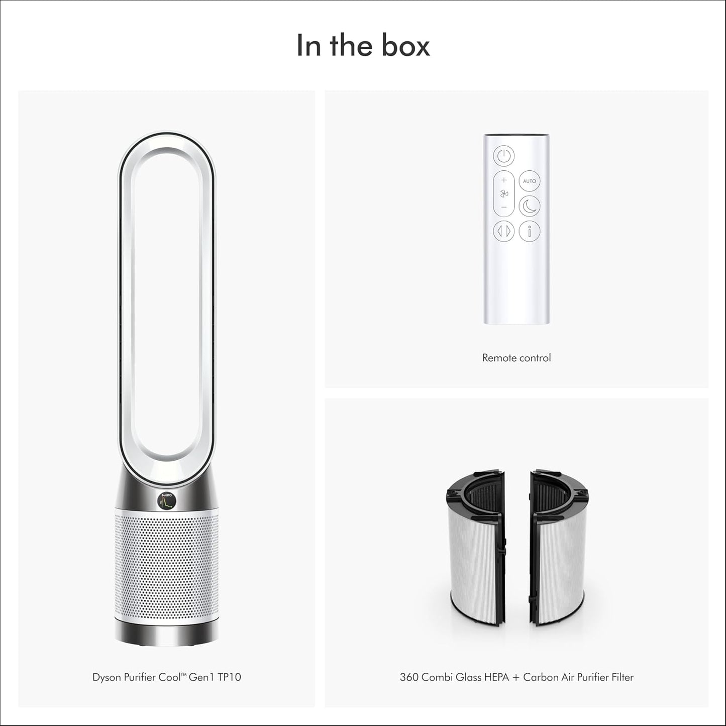 Dyson Purifier Cool™ Gen1 TP10 purifying fan (White/White) Air purifier | 2 year Dyson warranty | 454842-01 - UAE Version