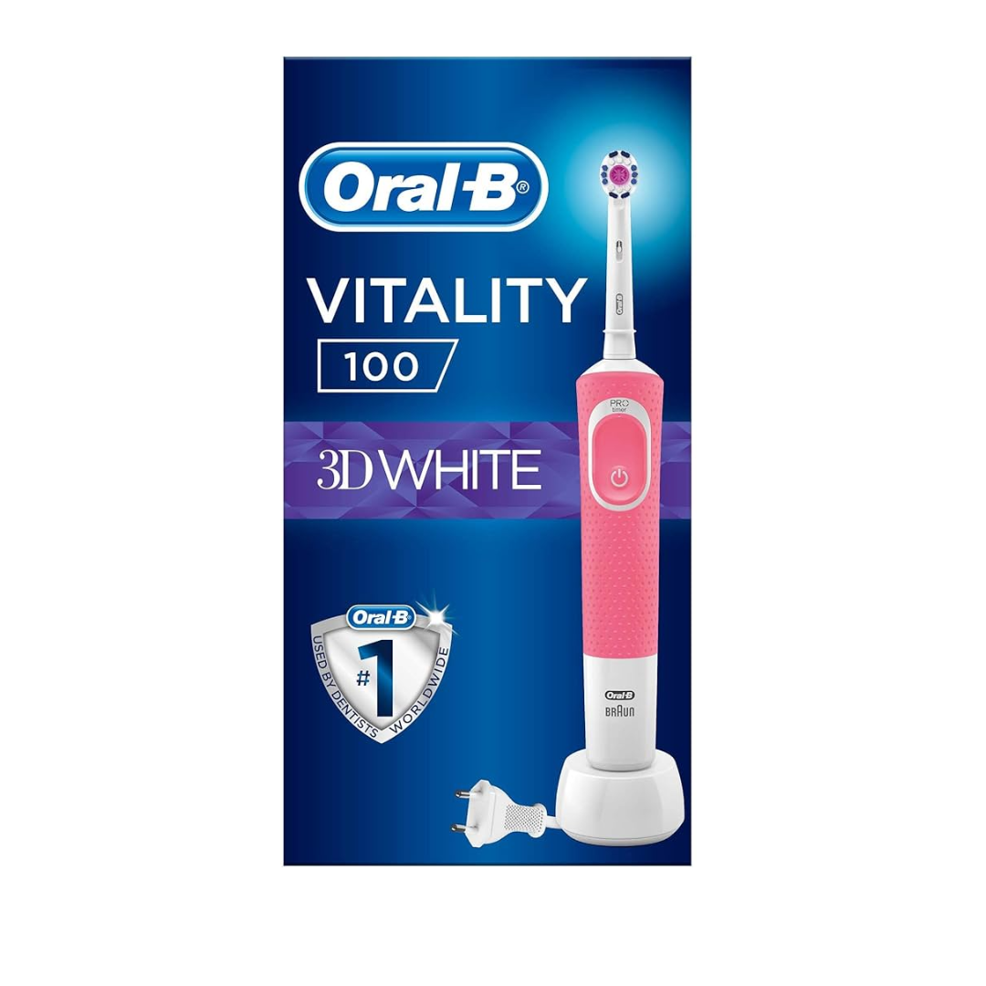 Oral-B D100 Electric Toothbrush – Rechargeable Vitality Series with 2D Cleaning Technology