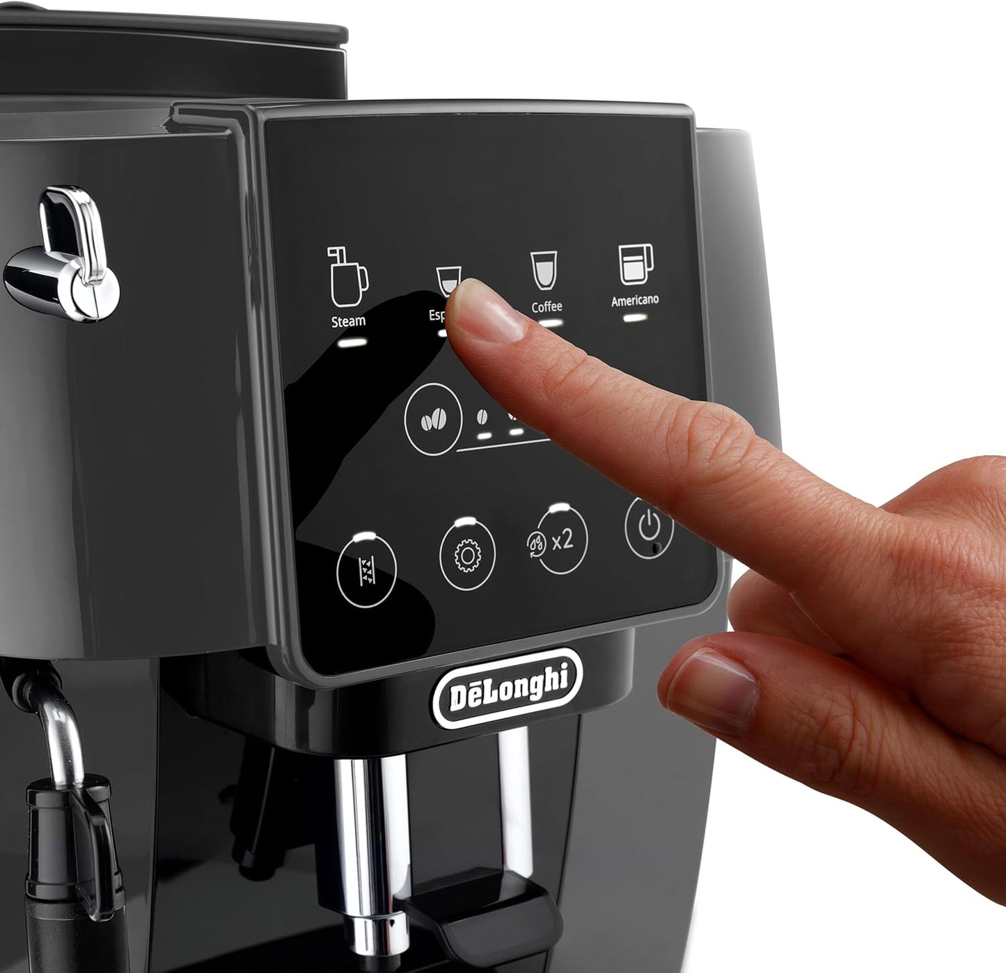De'Longhi Fully Automatic Coffee Machine MAGNIFICA START Bean to Cup Espresso Machine, 6+ Functions for Espresso, Americano, Cappuccino, Latte, Macchiato & More Recipes ECAM220.60.B (Made in Europe)