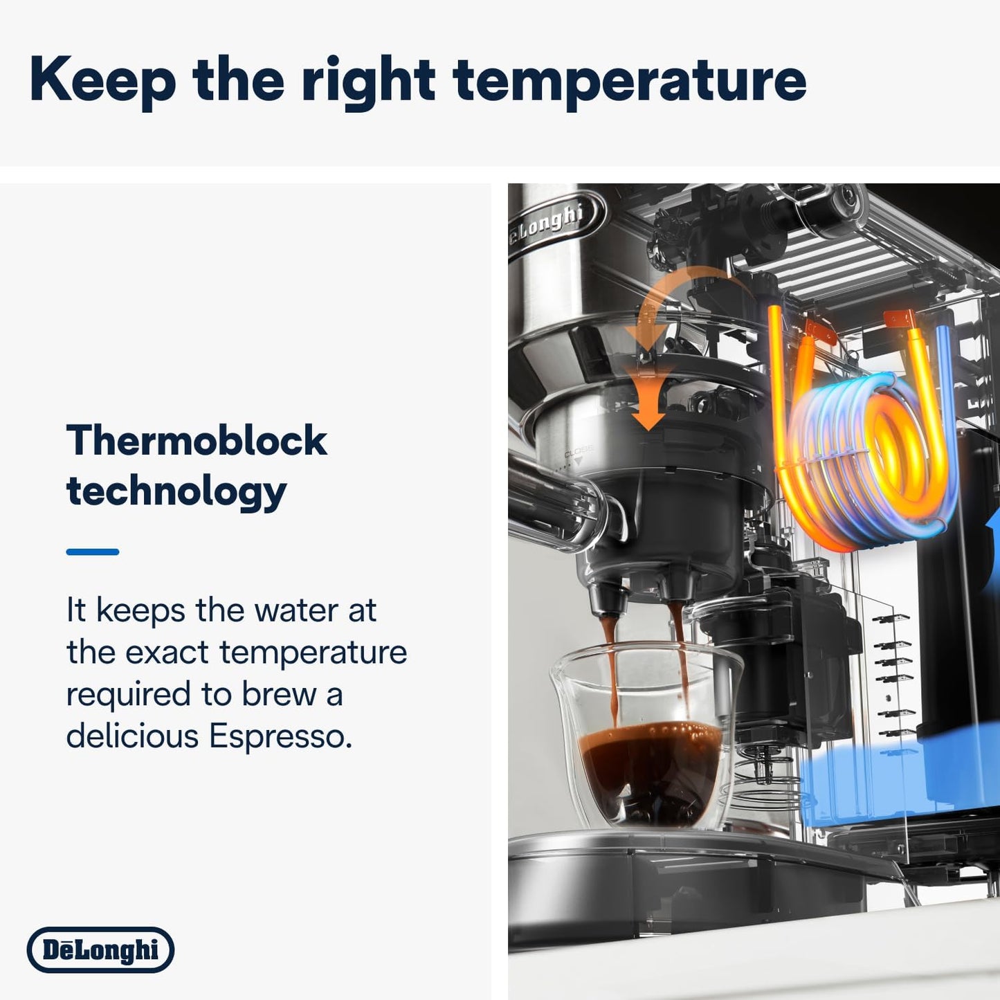 De'Longhi Dedica Arte Espresso Machine - MyLatteArt Milk Foam Nozzle, 15 BAR Pressure, Steel Tamper Included, Beige Gold - Create Perfect Espresso, Cappuccinos, and Latte Art at Home - EC885.BG