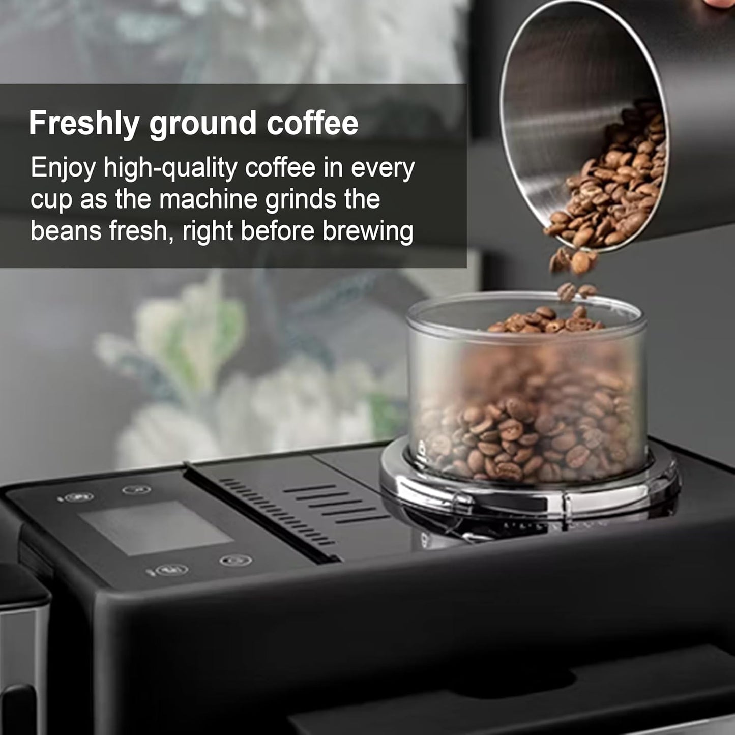 De'Longhi Rivelia EXAM440.55.BG Fully Automatic Coffee Machine – LatteCrema Hot, Automatic Milk Frother, Bean-to-Cup, 16 Coffee Recipes, Compact Design, Full Touch Color Display – Sand Beige
