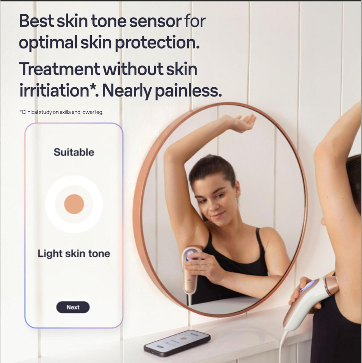 Braun IPL Skin i·expert PL7257 – Smart At-Home IPL Hair Removal Device with App Guidance, 3 Heads & Venus Razor