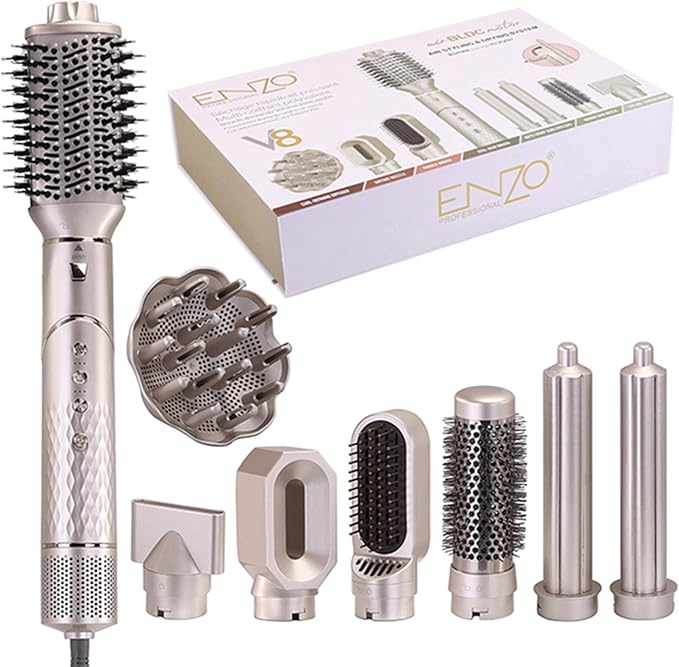 ENZO EN-755 V8 7-in-1 Hair Styler – Hair Dryer, Volumizer & Curler