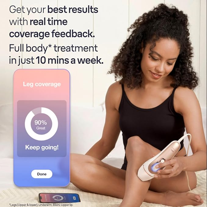 Braun IPL Skin i·expert PL7257 – Smart At-Home IPL Hair Removal Device with App Guidance, 3 Heads & Venus Razor