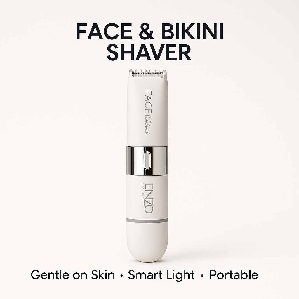 Enzo Professional EN-1401 Mini Hair Remover – Quick & Gentle Facial Hair Removal with Smart Light Technology