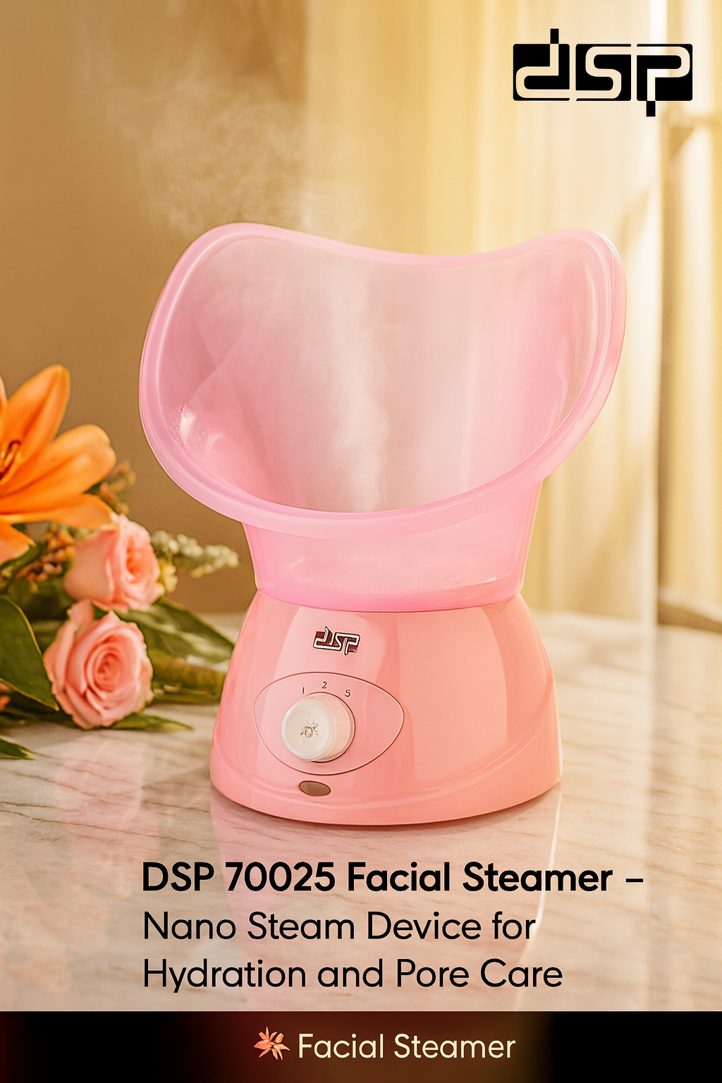 DSP 70025 Facial Steamer – Nano Steam Device for Hydration and Pore Care