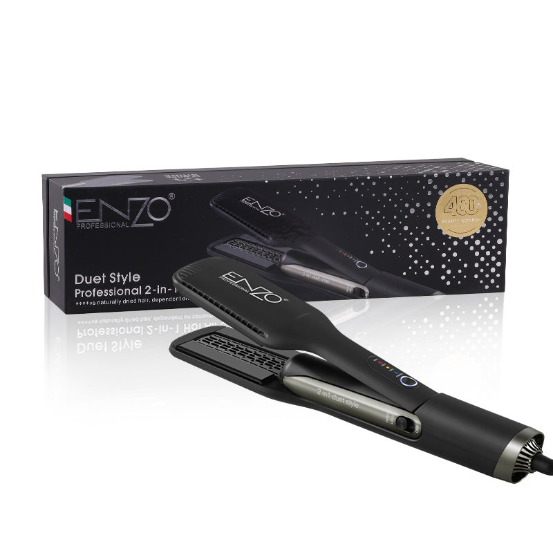 ENZO EN-3975 2-in-1 Hot Air Styler – Wet-to-Dry Straightener with Airflow Technology for Frizz-Free Styling
