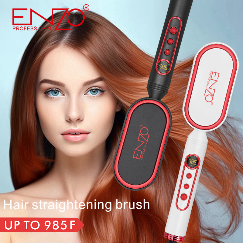 ENZO EN-4201 Portable Mini Hair Iron Fast Hair Straightening Brush