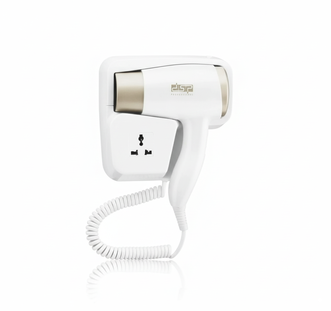 DSP Wall Mounted Hair Dryer – Model 30389 – 1300-1500W for Hotel & Home Bathroom