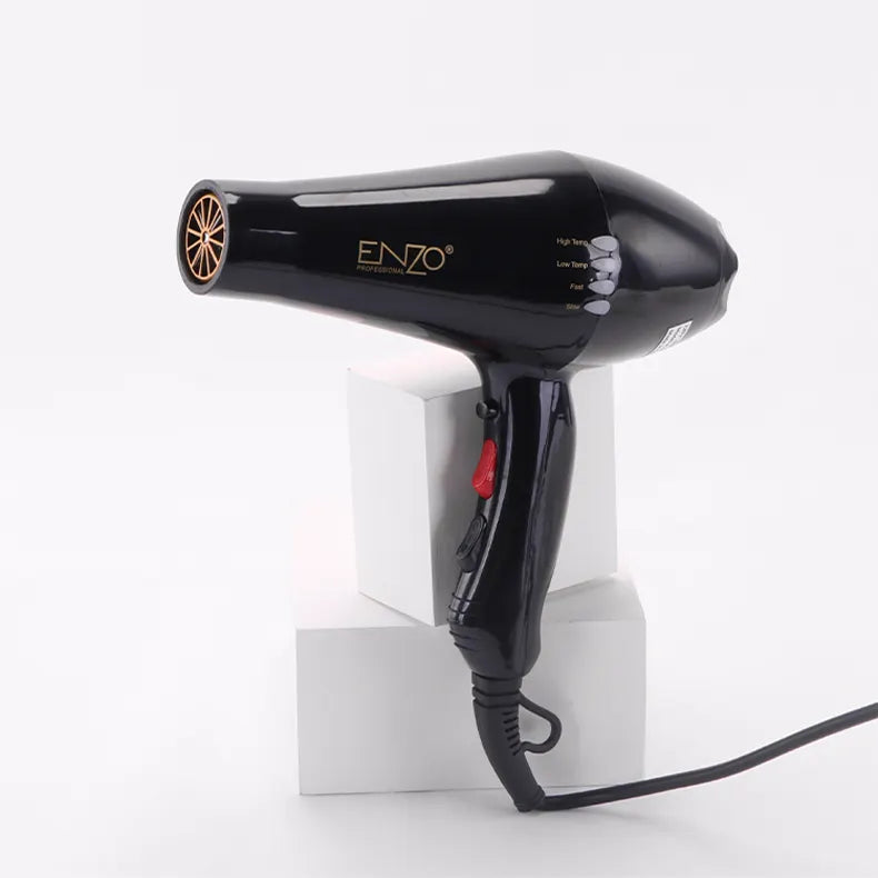 ENZO EN-8860B Professional Hair Dryer – 6000W Ionic Blow Dryer with Dual Heat & Speed Settings
