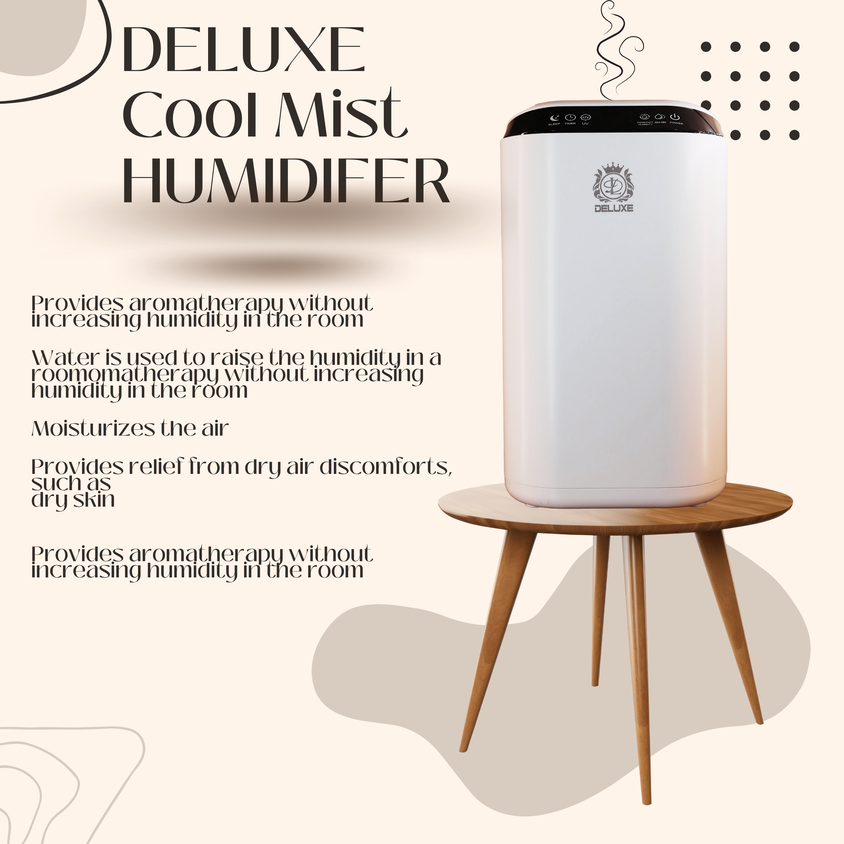 Deluxe Cool Mist 3L Humidifier