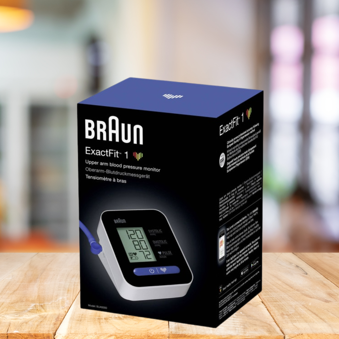Braun BUA 5000 EUV1 ExactFit Upper Arm Blood Pressure Monitor front view