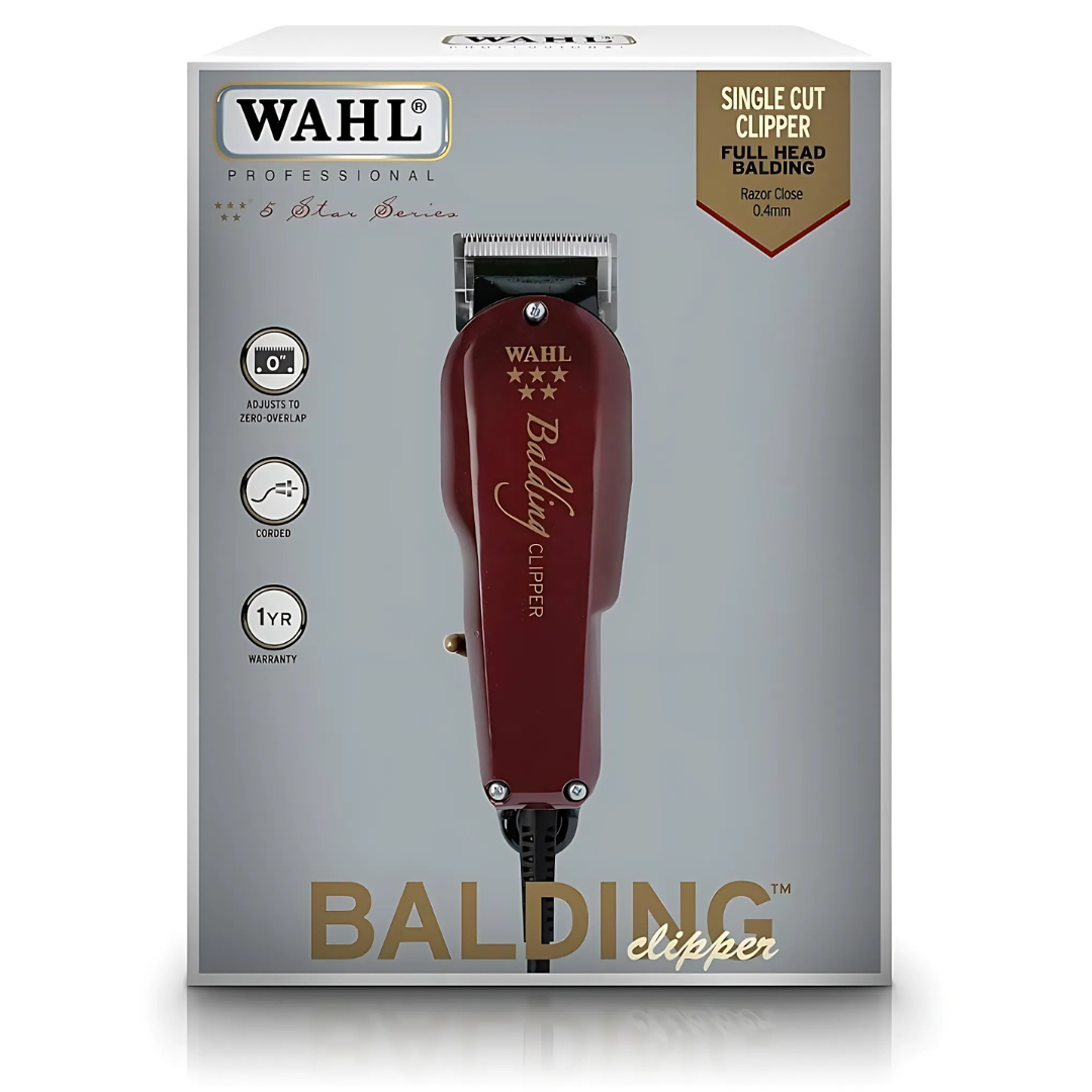 Close-up of Wahl Balding Clipper with zero-overlap surgical blades