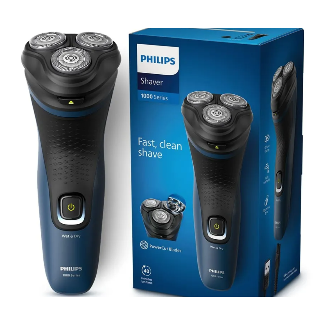 Philips 1100 Wet and Dry Electric Shaver S1121/41 with ergonomic design