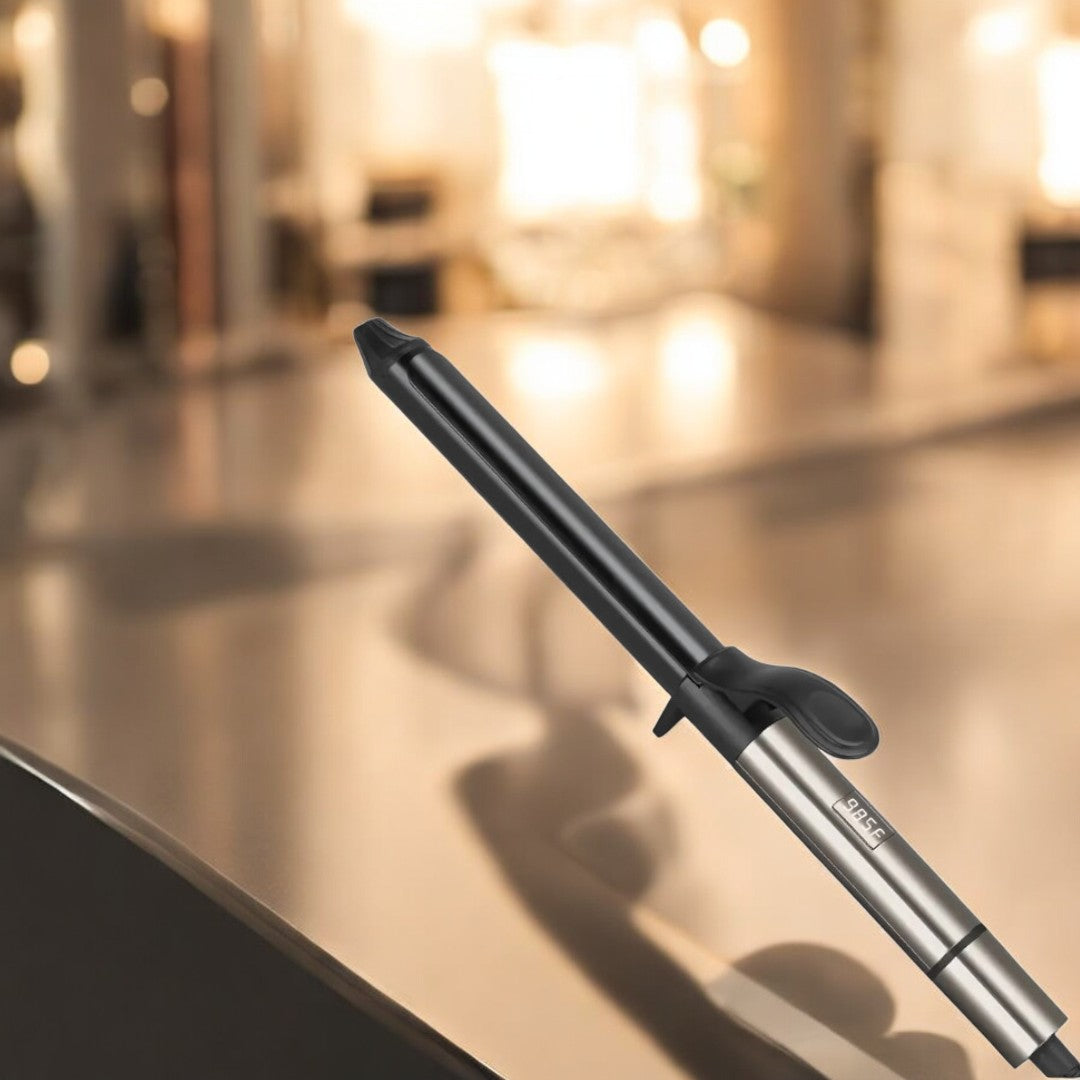 ENZO EN-9113 Rotating Ceramic Curling Iron with adjustable temperature settings.
