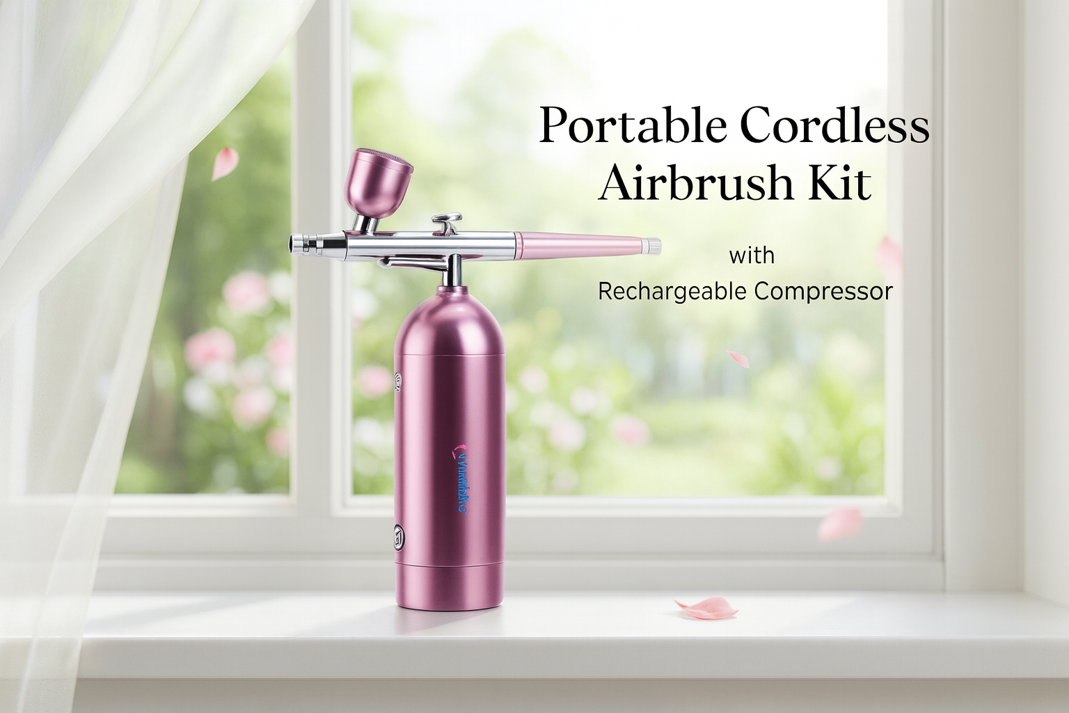 Portable Cordless Airbrush Kit with Rechargeable Compressor