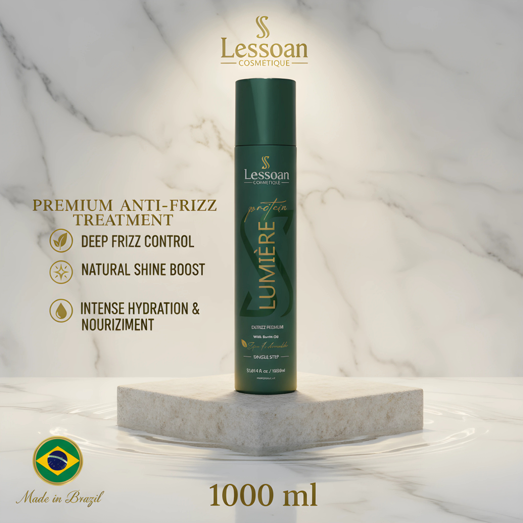 Lessoan Lumière Blonde Hair Treatment – One-Step Formaldehyde-Free Anti-Frizz & Volume Reducer with Buriti & Ojon Oils, NanoColor Technology (For Blonde & Gray Hair)(1000ML)