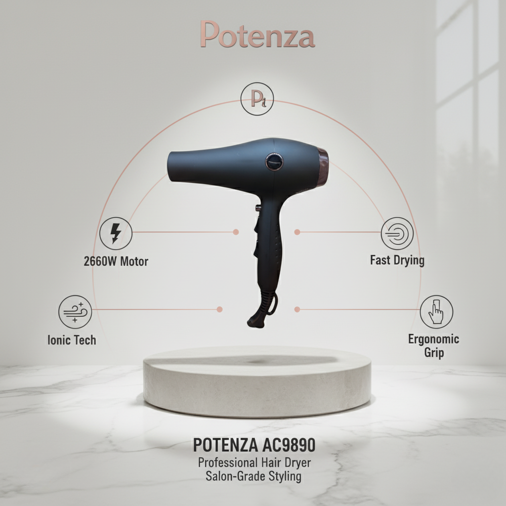Potenza AC9890 Professional Hair Dryer