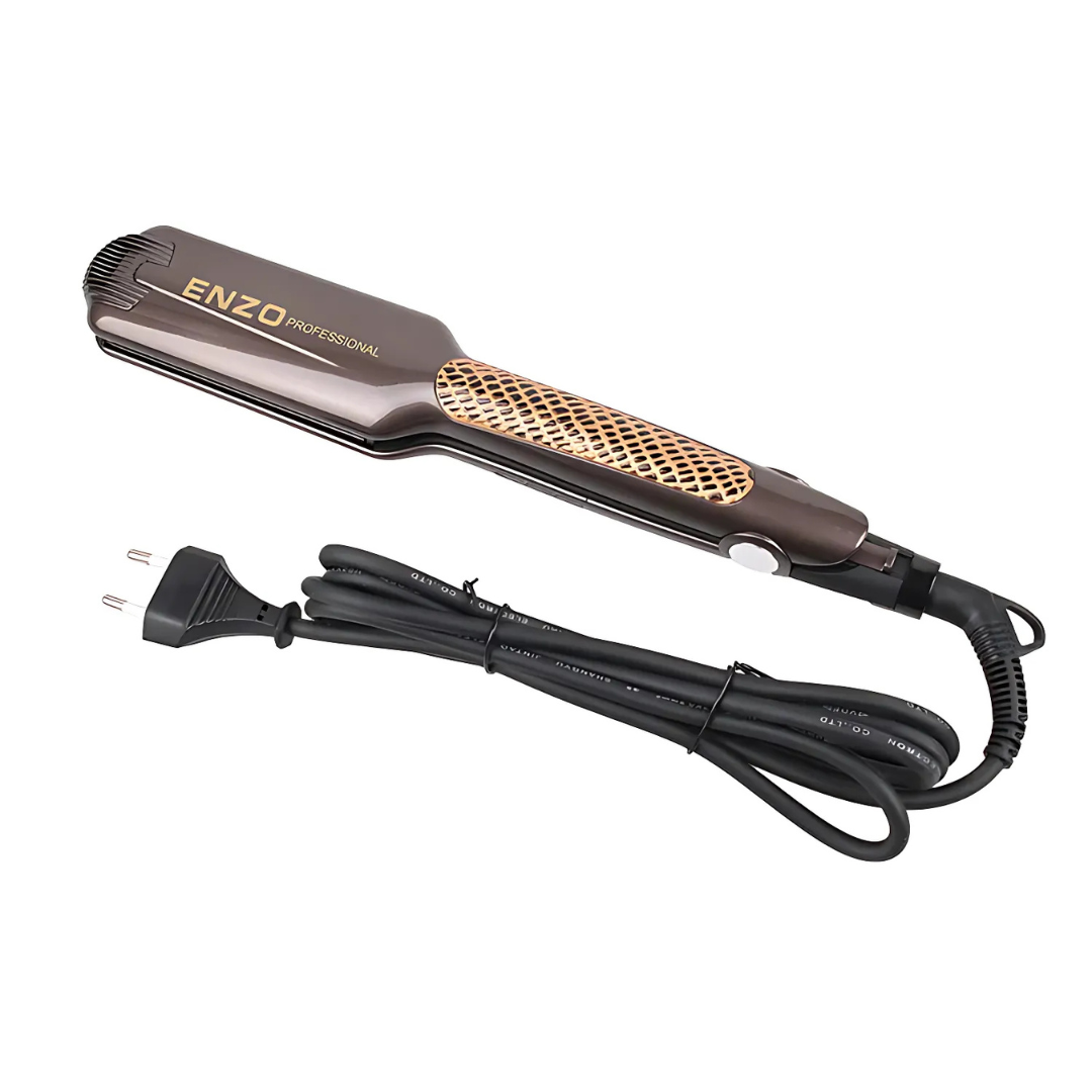 ENZO EN-3891 Ceramic Ripple Flat Iron – Large Corn Splint Wave Curler
