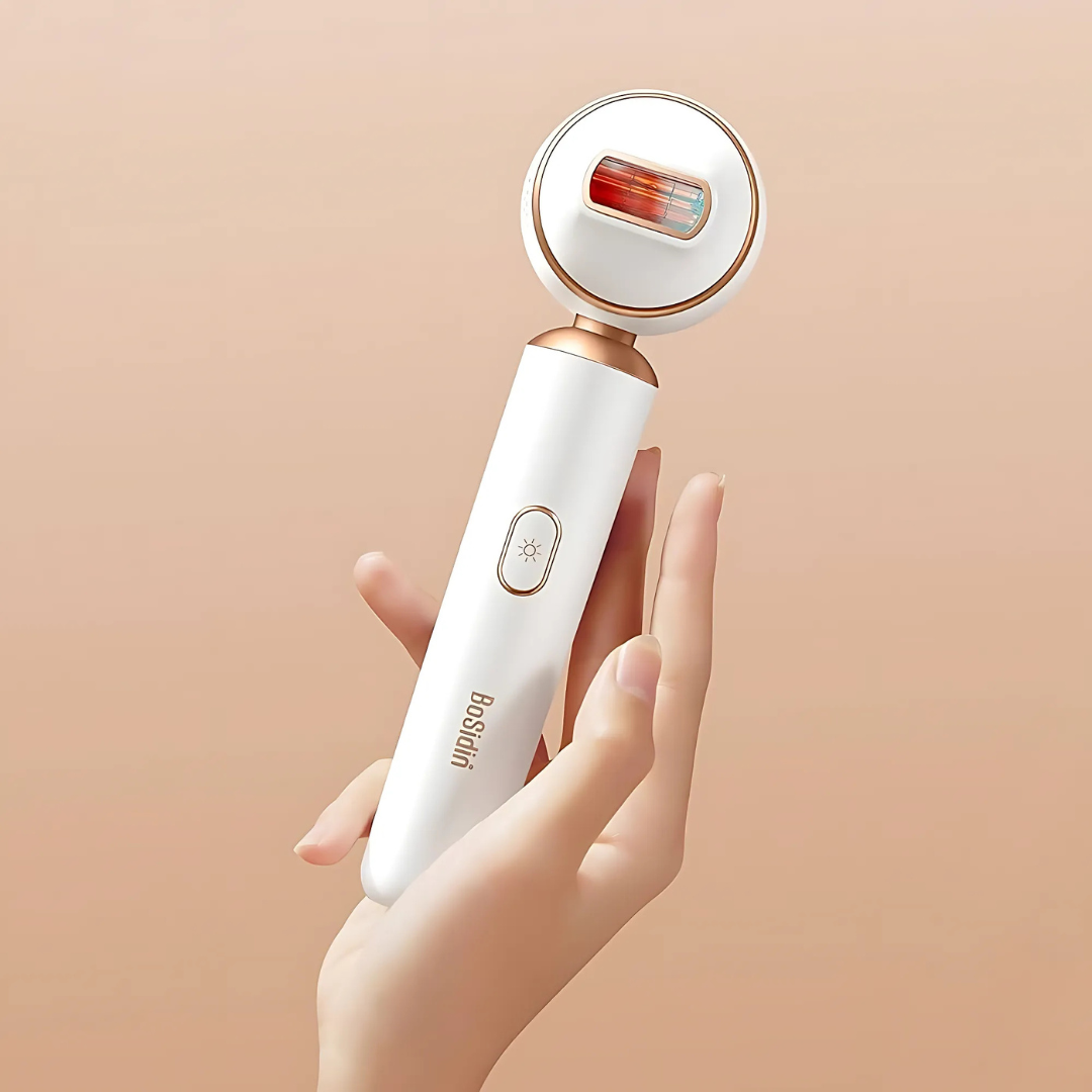 BoSidin D-1185 White IPL Hair Removal Device for Painless Hair Reduction