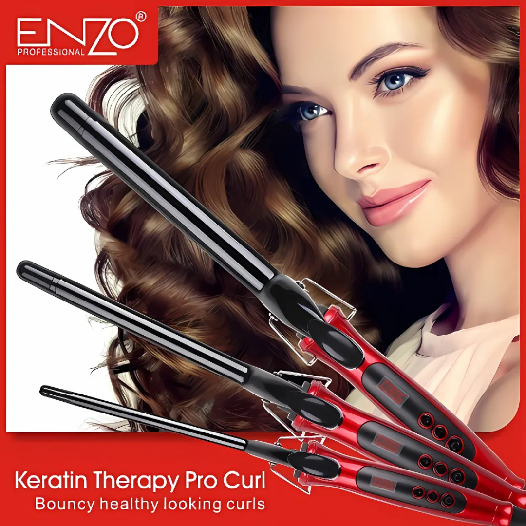 Enzo EN-2224 9mm Professional Curling Iron with Adjustable Temperature