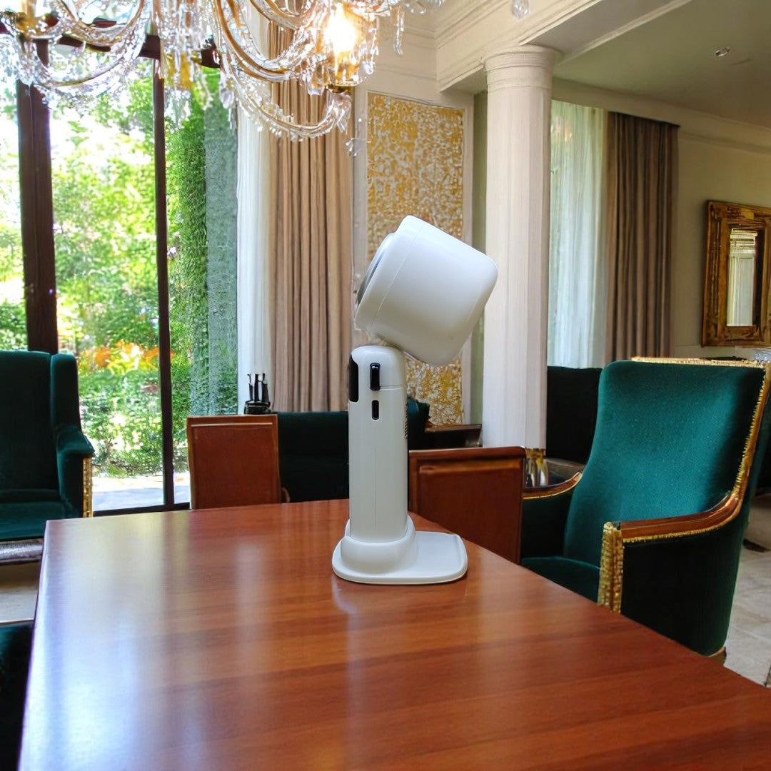 S27 Portable Cooling Fan Front View with LED Display