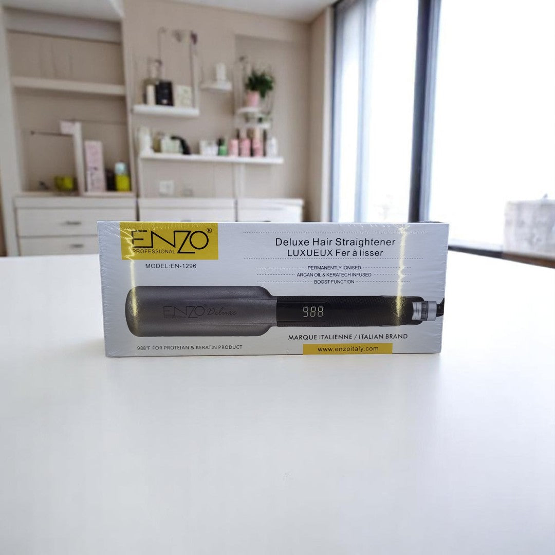 ENZO EN-1296 Professional Ionic Hair Straightener and Curler – Front view