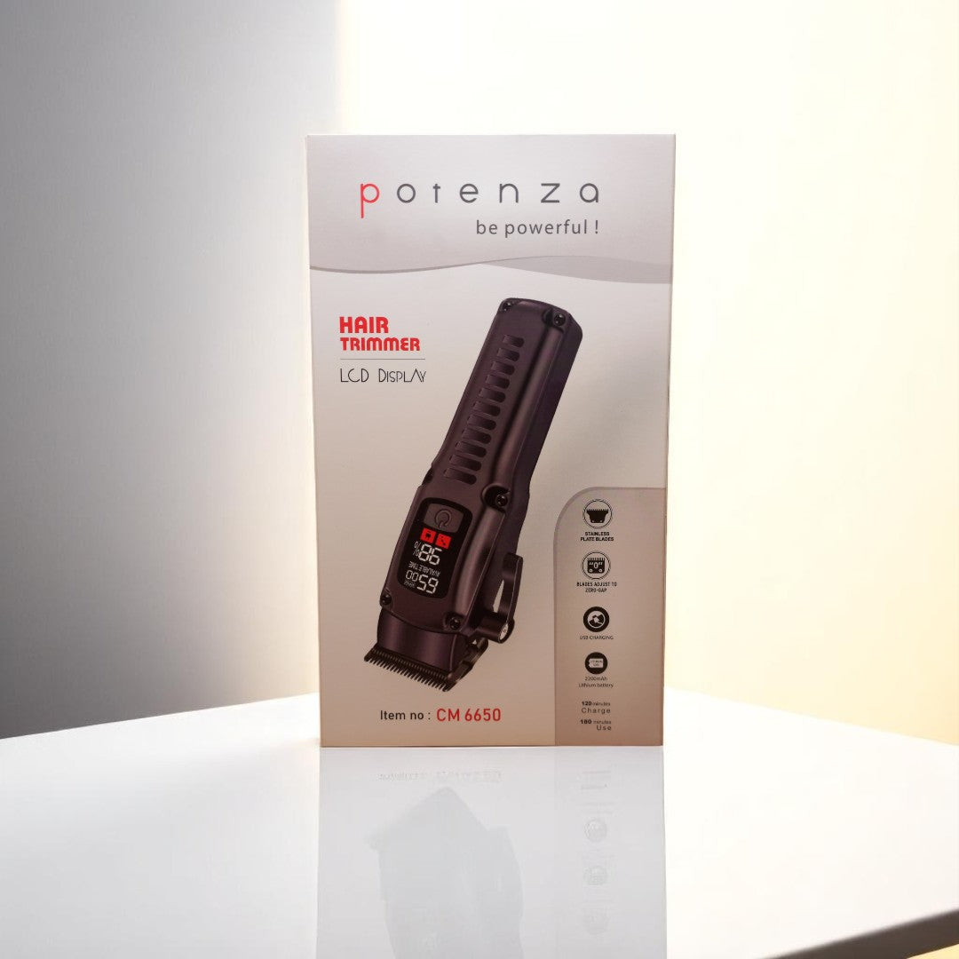 POTENZA CM 6650 Hair Clipper – Professional Cordless Hair Cutting Machine with Adjustable Blades