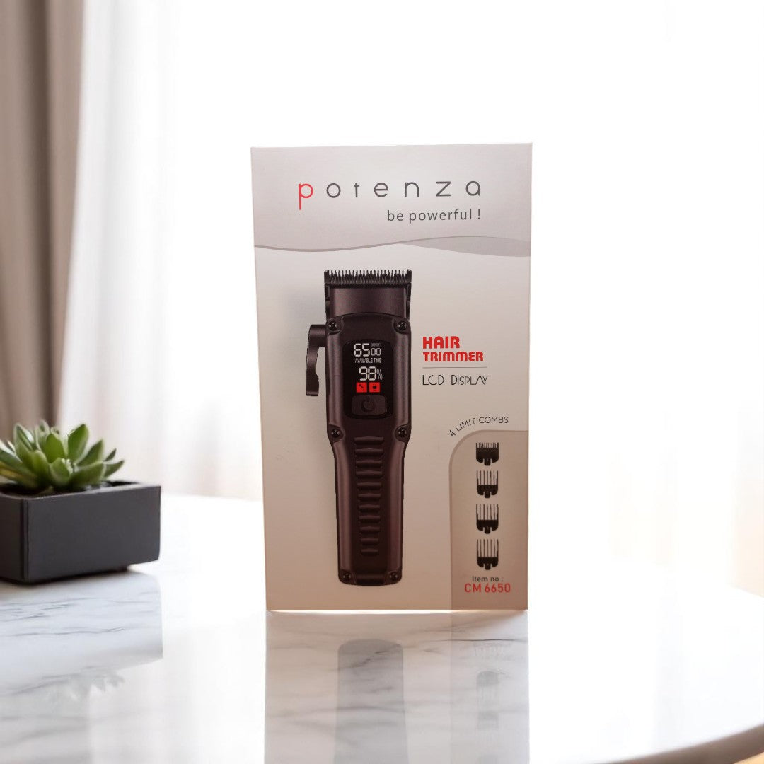POTENZA CM 6650 Hair Clipper – Professional Cordless Hair Cutting Machine with Adjustable Blades