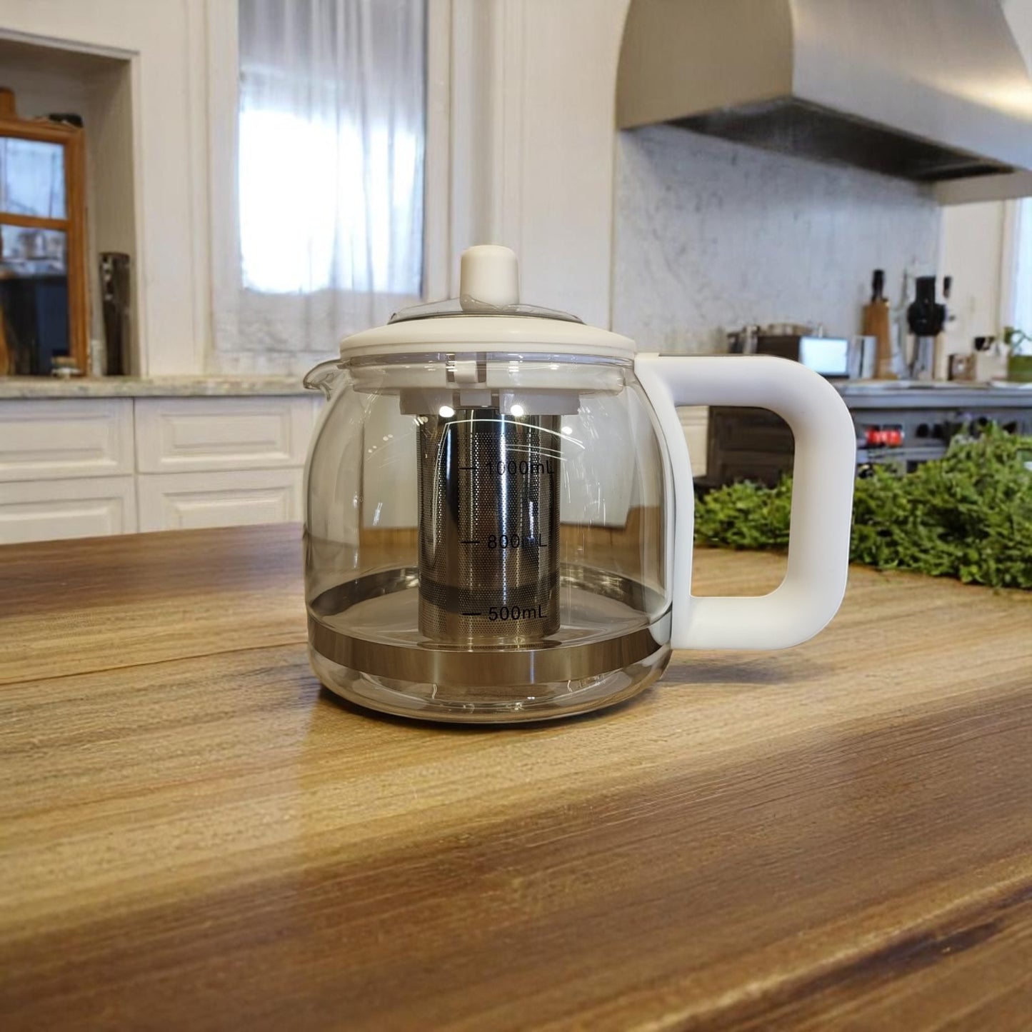 Rene RTM 1707 Tea Maker Pro - Front View with 3.0L Kettle and 1.0L Teapot